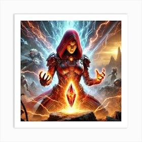 Sci Fi Kaida Crystal Empowerment Art Print