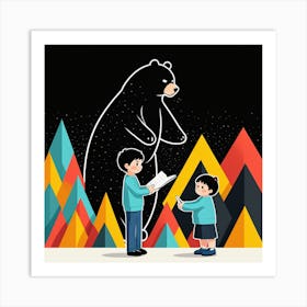 Bear In The Forest 1 Art Print