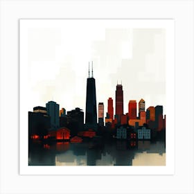 Chicago Skyline 1 Art Print