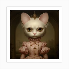 Princess Cat Art Print