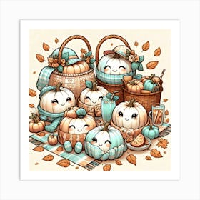 Autumn Pumpkins Art Print