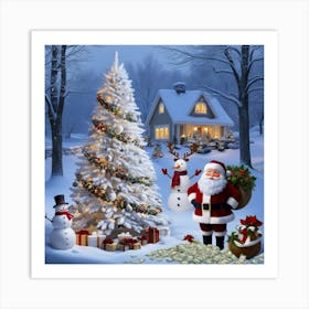 Christmas Santa 8 Art Print