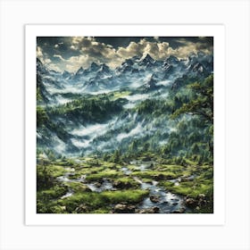 Fantasy Landscape Art Print