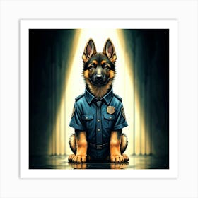 Police pup Poster