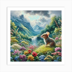 Mouse In The Meadow 7 Art Print