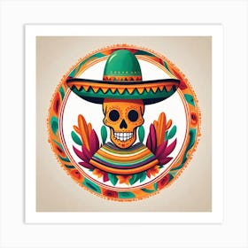 Day Of The Dead Skull 138 Art Print