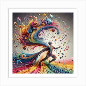 Abstract Music Art Art Print