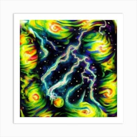 Lightning Bolts Art Print