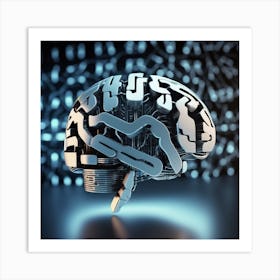 Digital Brain 1 Art Print