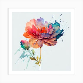 Watercolor Flower Abstract 8 Art Print