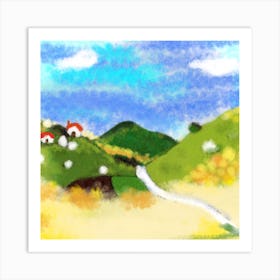 Spring landscape Art Print