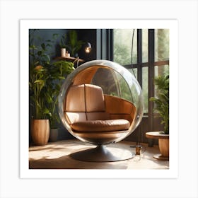 Glass Ball Chair Art Print