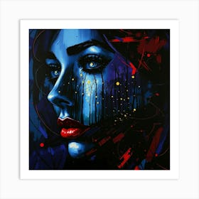 'Blue Woman' 1 Art Print