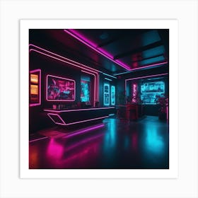 Neon Chill Room Art Print