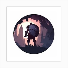 Knight In The Forest Art Print