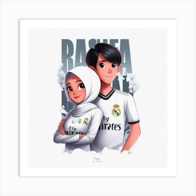 Real Madrid Couple Art Print