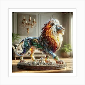 Lion Sculpture Art Print