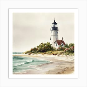 Lighthouse Painting Art Print