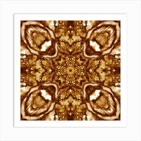 Abstraction Spilled Coffee Art Print