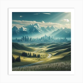 Landscape Cityscape Art Print