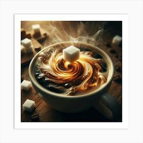 Coffee With Sugar Cubes 1 Art Print