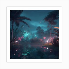 Night In The Jungle Art Print