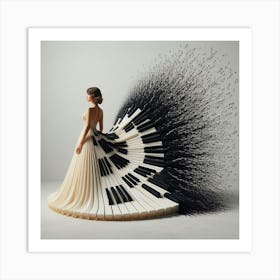 Piano Dress Art Print