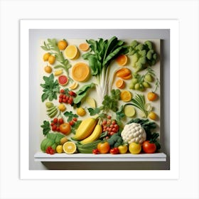 A wonderful assortment of fruits and vegetables 5 Art Print