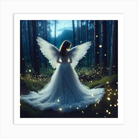 Angel In The Forest Art Print