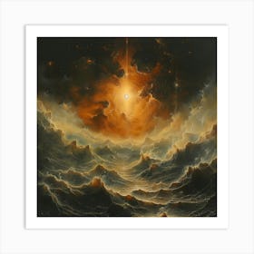 Shining Light In The Middle Of Nowhere, Impressionism And Surrealism Art Print