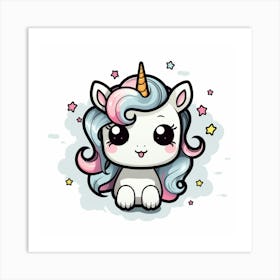 Cute Unicorn 761 Art Print