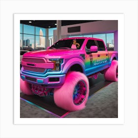 Rainbow Monster Truck Art Print