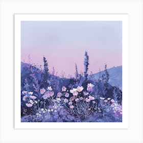 Watercolor Of Flowers Art Print