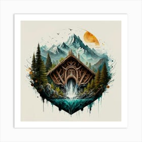 House In The Mountains Art Print