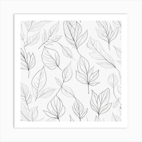 Autumn Leaves Seamless Pattern Art Print