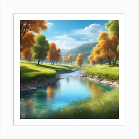 Landscape Painting 220 Art Print