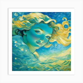 Mermaid rynb Art Print