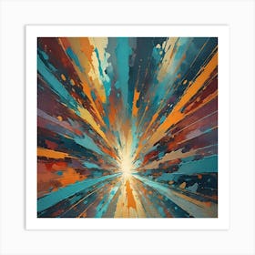 Radiant Color Burst Art Print