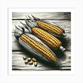 Corn cobs 2 Art Print