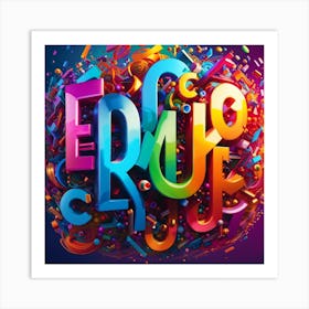 Word Art Art Print