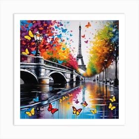 Paris Butterflies 1 Art Print