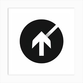 Business Navigation Icon Featuring A Curved Arrow Pointing Upward Encapsulated Within A Round Picto (3) Art Print