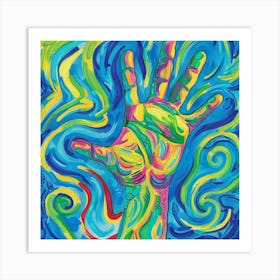 Colorful Hand Painting Art Print