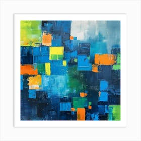 Abstract Squares 13 Art Print