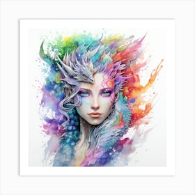 Girl With A Dragon Art Print