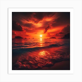 Sun setting 4 Art Print