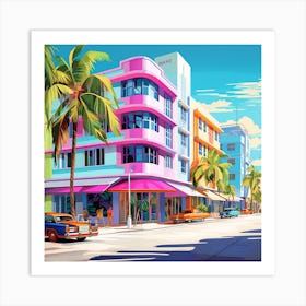 Miami Deco City Art Print