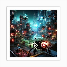 Futuristic City 41 Art Print