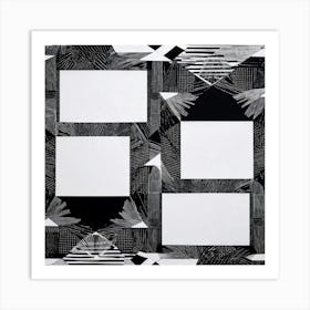 Abstract Black And White Painting Art Print