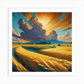 Wheatfield Wonder Art Print